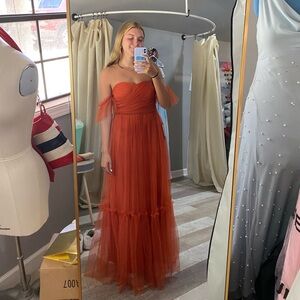 Orange Formal dress bridesmaid dress